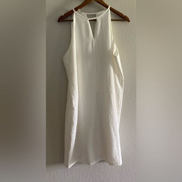 NWT Maurices Woman White Sheer Keyhole Shift Dress XXL Plus Summer Lightweight - Picture 4 of 6